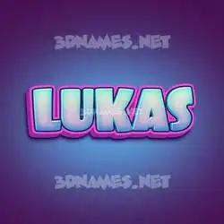 lukas in Phat Purple style - 3D name wallpaper