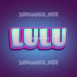 lulu in Phat Purple style - 3D name wallpaper