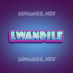 lwandile in Phat Purple style - 3D name wallpaper