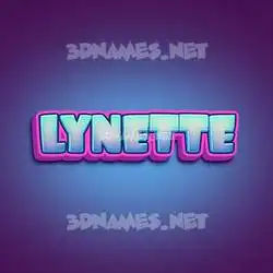 lynette in Phat Purple style - 3D name wallpaper
