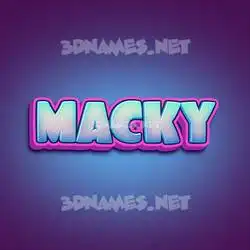 macky in Phat Purple style - 3D name wallpaper