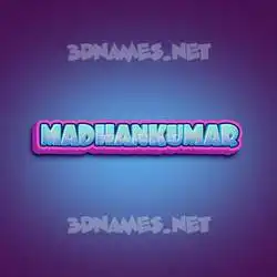 madhankumar in Phat Purple style - 3D name wallpaper