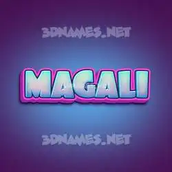 magali in Phat Purple style - 3D name wallpaper