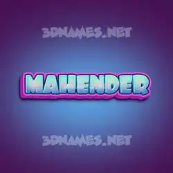 mahender in Phat Purple style - 3D name wallpaper