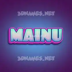 mainu in Phat Purple style - 3D name wallpaper