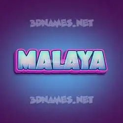 malaya in Phat Purple style - 3D name wallpaper