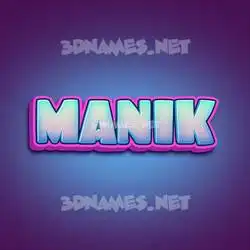 manik in Phat Purple style - 3D name wallpaper