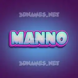 manno in Phat Purple style - 3D name wallpaper