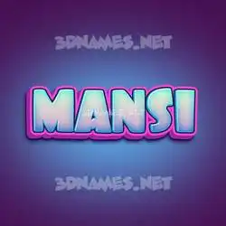 mansi in Phat Purple style - 3D name wallpaper