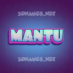 mantu in Phat Purple style - 3D name wallpaper