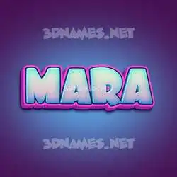 mara in Phat Purple style - 3D name wallpaper