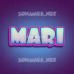 mari in Phat Purple style - 3D name wallpaper
