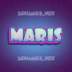 maris in Phat Purple style - 3D name wallpaper