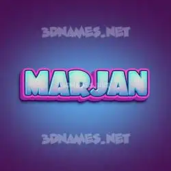 marjan in Phat Purple style - 3D name wallpaper