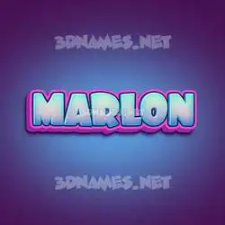 marlon in Phat Purple style - 3D name wallpaper