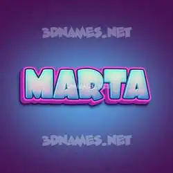 marta in Phat Purple style - 3D name wallpaper