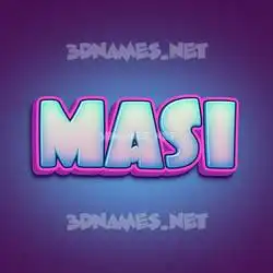 masi in Phat Purple style - 3D name wallpaper