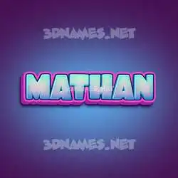mathan in Phat Purple style - 3D name wallpaper