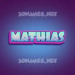 mathias in Phat Purple style - 3D name wallpaper