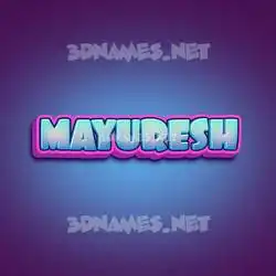 mayuresh in Phat Purple style - 3D name wallpaper