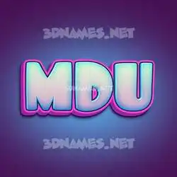 mdu in Phat Purple style - 3D name wallpaper