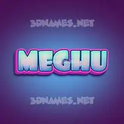 meghu in Phat Purple style - 3D name wallpaper