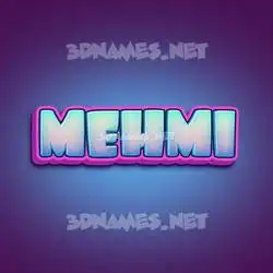 mehmi in Phat Purple style - 3D name wallpaper