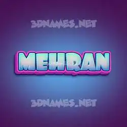 mehran in Phat Purple style - 3D name wallpaper