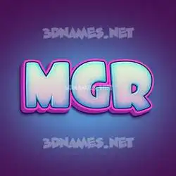 mgr in Phat Purple style - 3D name wallpaper