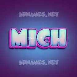mich in Phat Purple style - 3D name wallpaper
