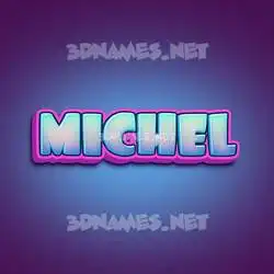 michel in Phat Purple style - 3D name wallpaper