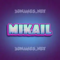 mikail in Phat Purple style - 3D name wallpaper