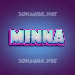 minna in Phat Purple style - 3D name wallpaper