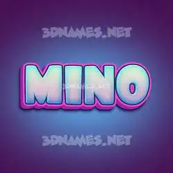 mino in Phat Purple style - 3D name wallpaper