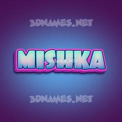 Preview Of Black Background 3d Name For Mishka