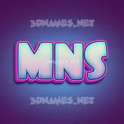 mns in Phat Purple style - 3D name wallpaper