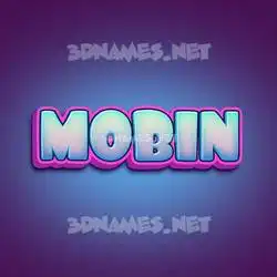 mobin in Phat Purple style - 3D name wallpaper