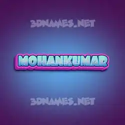 mohankumar in Phat Purple style - 3D name wallpaper