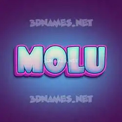 molu in Phat Purple style - 3D name wallpaper