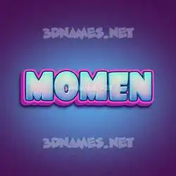 momen in Phat Purple style - 3D name wallpaper