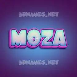moza in Phat Purple style - 3D name wallpaper