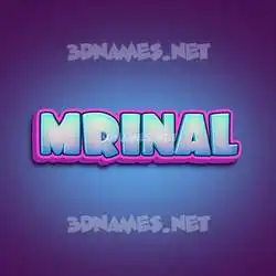 mrinal in Phat Purple style - 3D name wallpaper