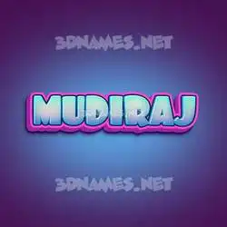 mudiraj in Phat Purple style - 3D name wallpaper
