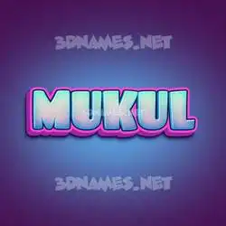 mukul in Phat Purple style - 3D name wallpaper