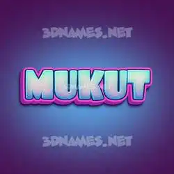 mukut in Phat Purple style - 3D name wallpaper