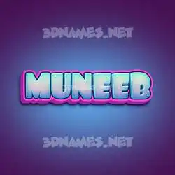 muneeb in Phat Purple style - 3D name wallpaper