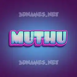 muthu in Phat Purple style - 3D name wallpaper