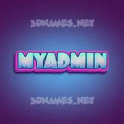myadmin in Phat Purple style - 3D name wallpaper