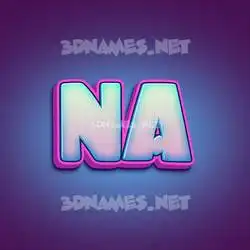 na in Phat Purple style - 3D name wallpaper