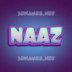 naaz in Phat Purple style - 3D name wallpaper